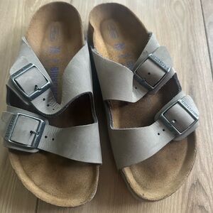 Birkenstock Sandals with Gray Soles